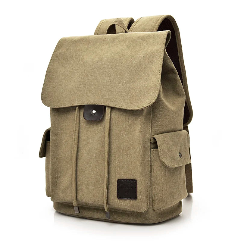 Mochila Masculina Grande em Canvas para Viagem, Escola e Acampamento: Praticidade e Estilo em um só Produto!