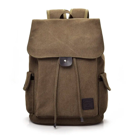 Mochila Masculina Grande em Canvas para Viagem, Escola e Acampamento: Praticidade e Estilo em um só Produto!