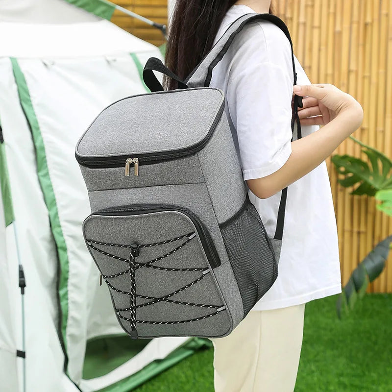 Mochila de Grande Capacidade em Tecido Oxford para Armazenamento Externo de 23L, Ideal para Acampamentos, Piqueniques e Viagens.