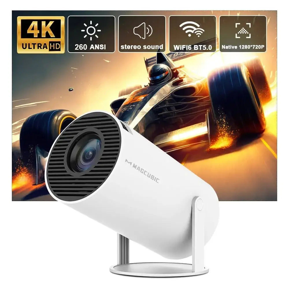 Projetor Magcubic HY300 PRO 4K Android 11 Dual Wifi6 260 ANSI Allwinner H713 BT5.0 1080P 1280*720P Projetor de Cinema em Casa ao Ar Livre