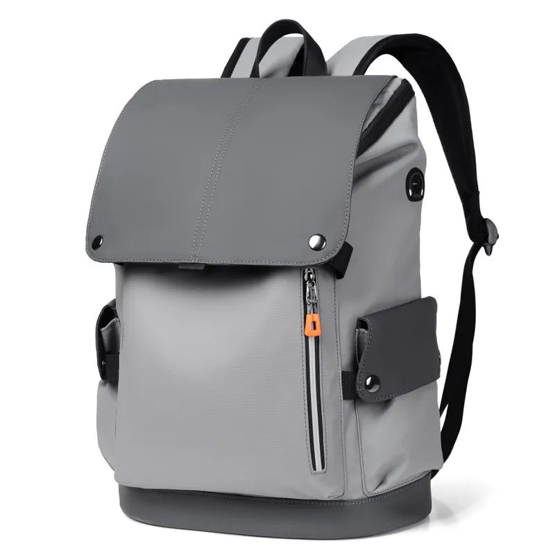 Mochila Masculina de Couro PU de Alta Qualidade, Resistente à Água, para Laptop, Ideal para Homens de Negócios Urbanos, com USB Charging